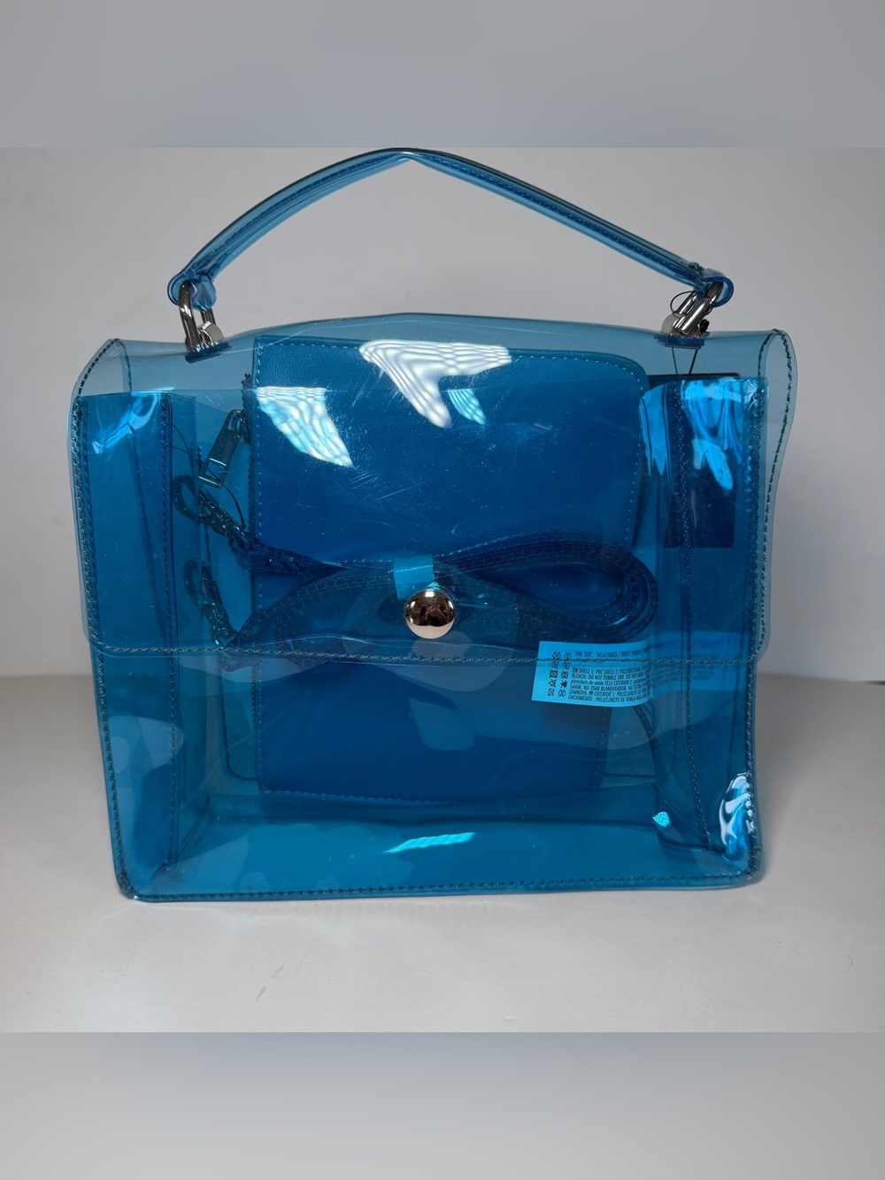 Forever 21 Blue Transparent Satchel/Handbag